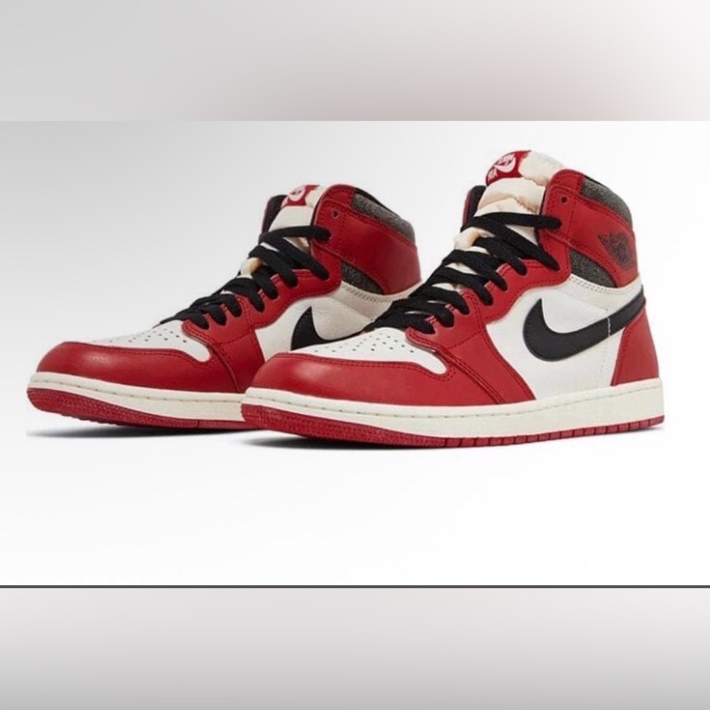 Jordan Red, White, and Black High-Top Sneakers